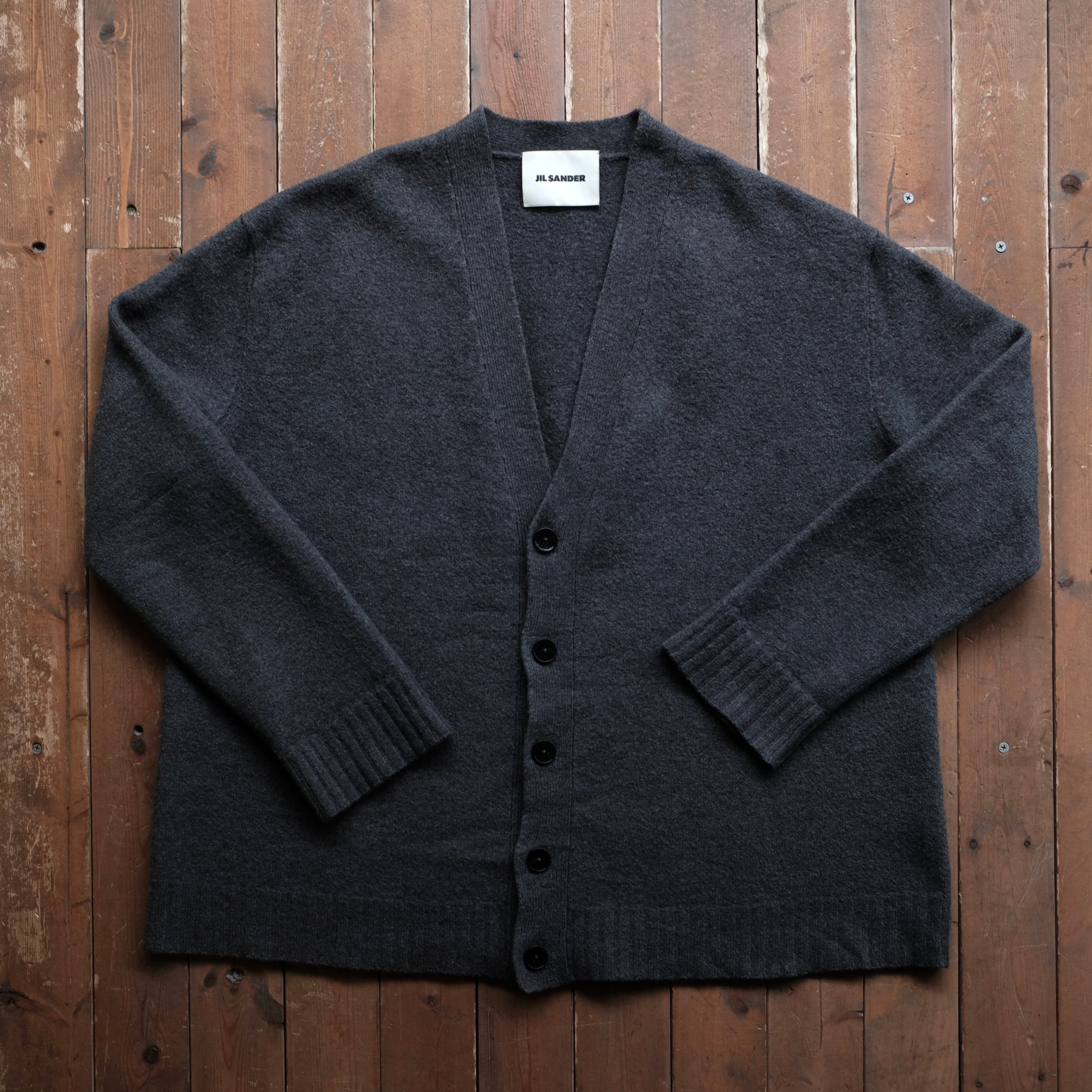 JIL SANDER 24AW MERINO BOILED WOOL CARDIGAN | safarionline