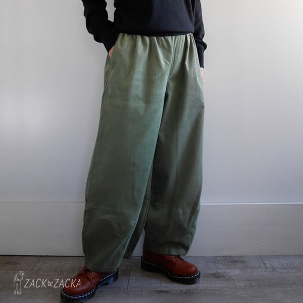 オーガニックコットン100% コクーンカーブパンツ コーデュロイ シサム工房