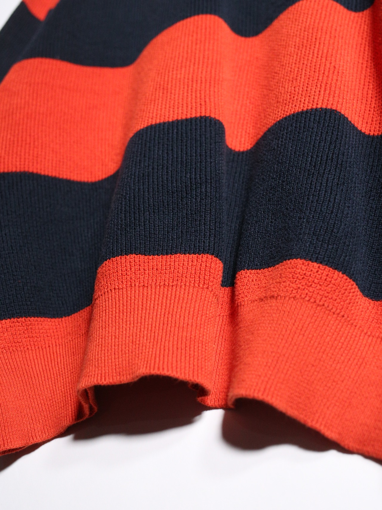 "CHAPS" orange × black good coloring cotton knit - 16