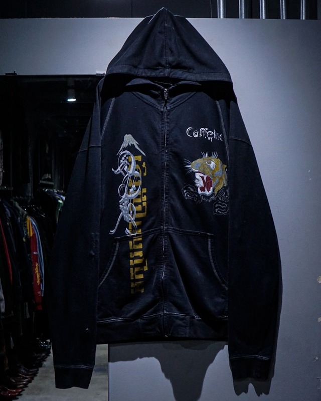 【add(C)vintage】“Caffeine” Special Graphic Loose High Neck Zip Up Hoodie