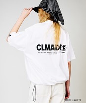 ロゴプリントドローコードルーズＴシャツ (WHITE)　CQ-48039