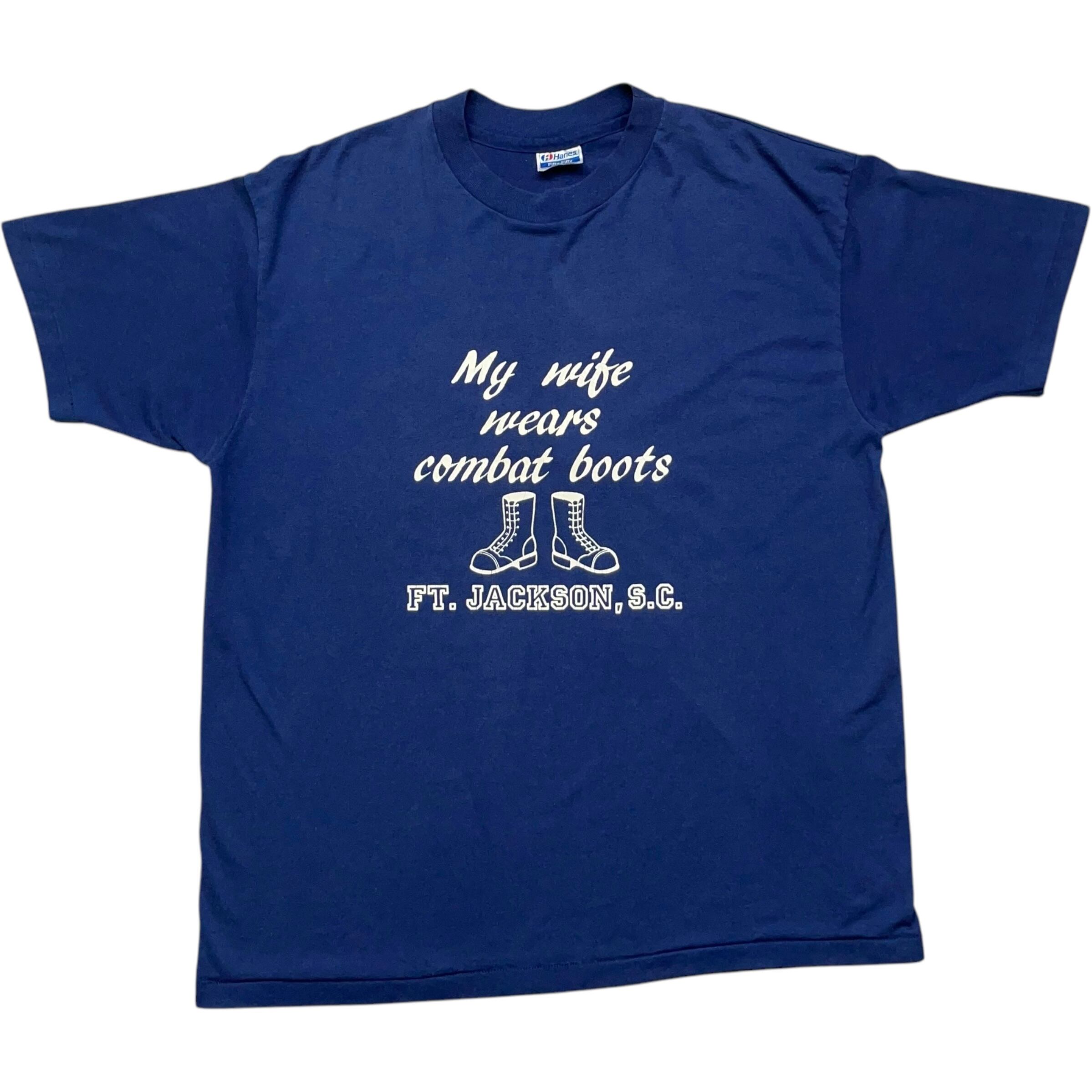 《XL》 Hanes ヘインズ Tシャツ フロントプリント ネイビー シングルステッチ USA製 80年代 vintage no.7146