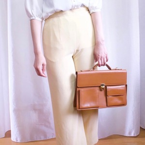 アタッシュケース　ビジネスバッグ　leather ポケット付き【416】