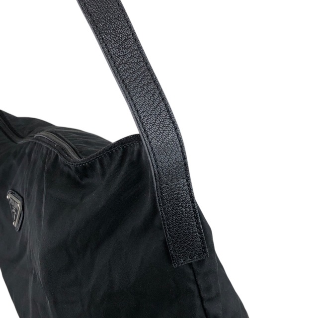 PRADA プラダ ショルダーバッグ ブラック トライアングルロゴ ナイロン エコバッグ vintage ヴィンテージ オールド s733w2