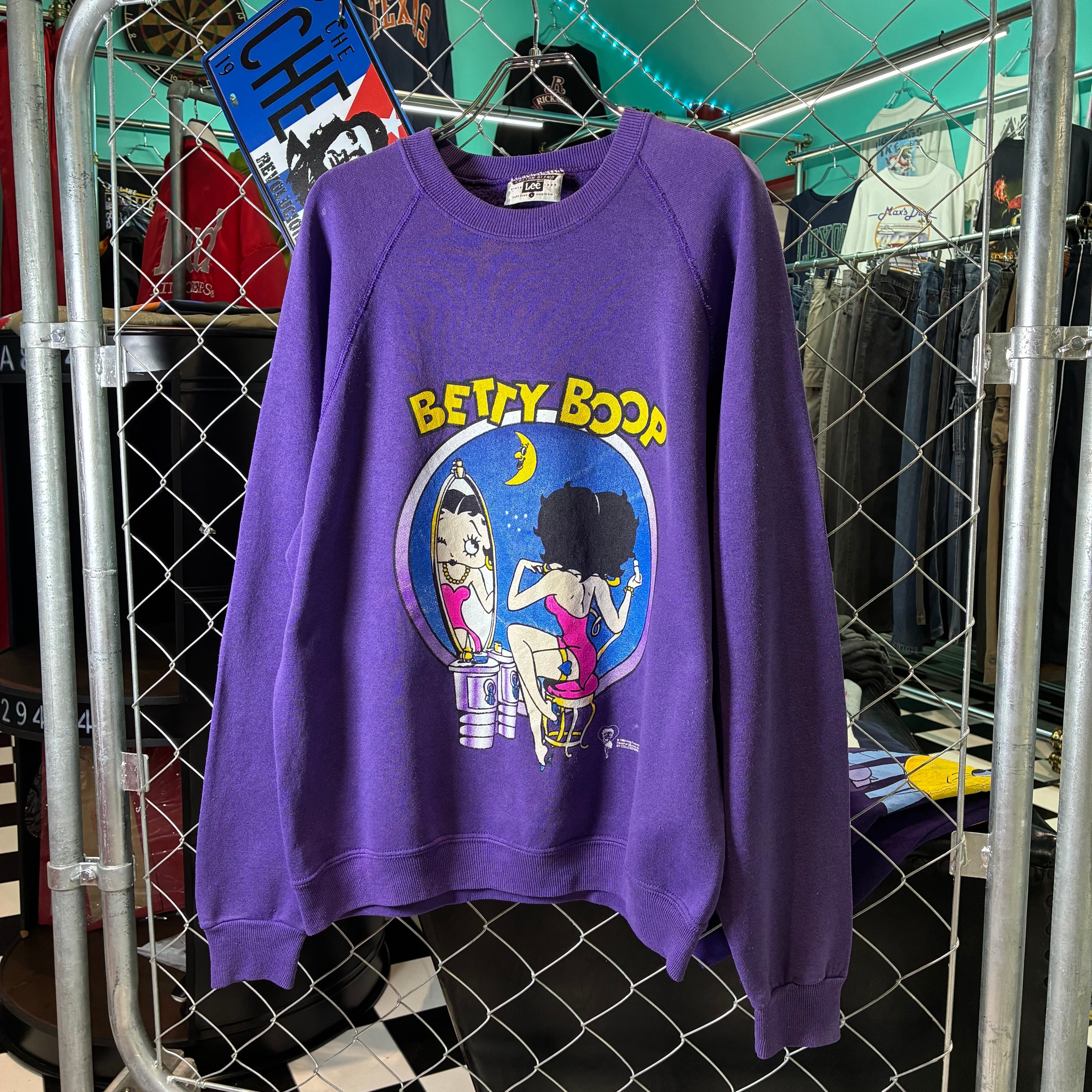 90s USA製】Lee Betty Boop ヴィンテージスウェット 紫 ベティ