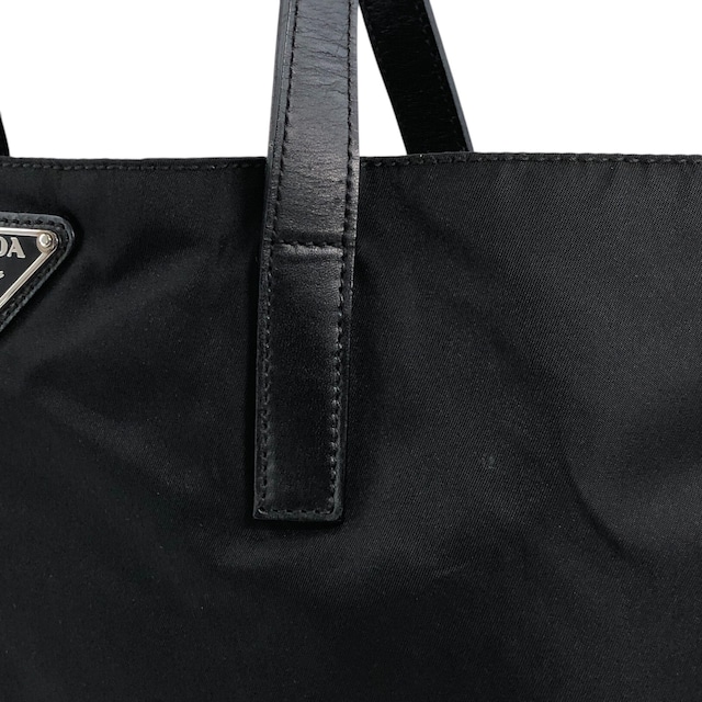 PRADA プラダ ハンドバッグ ブラック トライアングルロゴ ナイロン トートバッグ vintage ヴィンテージ オールド rjuwj5
