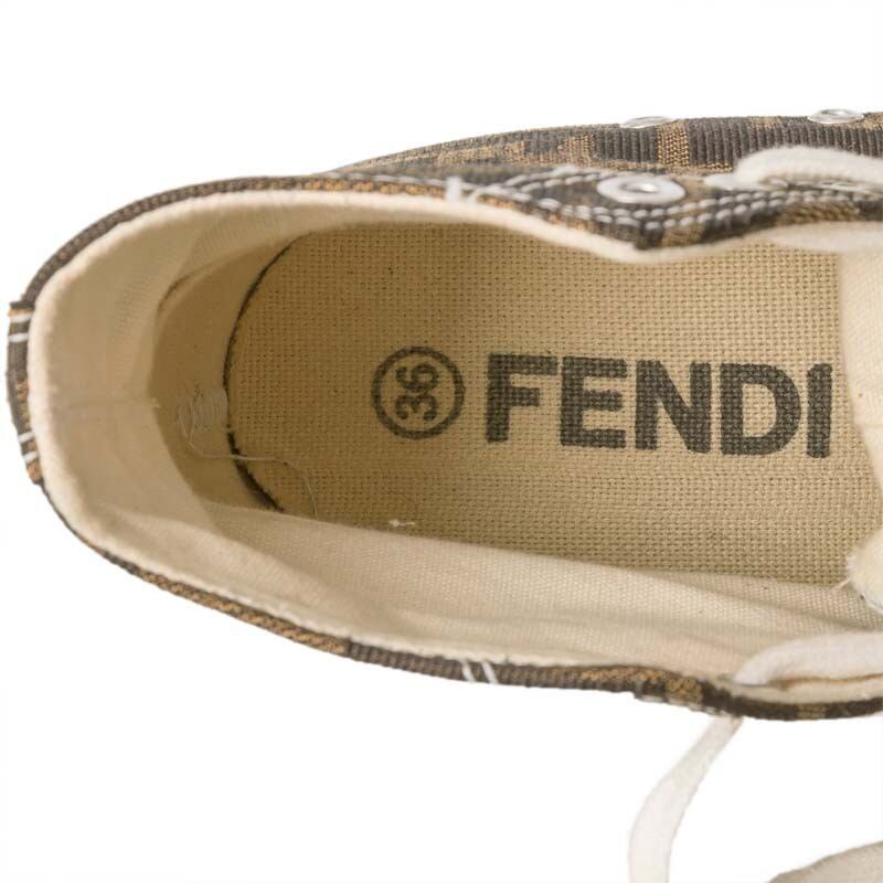 FENDI/フェンディ ズッカ柄 ハイカットスニーカー ブラウン(R13759