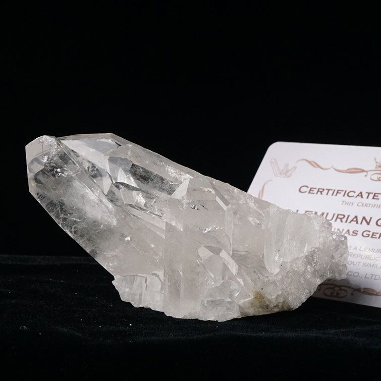 水晶 クラスター 原石 ブラジル ミナスジェライス州 コリント産 レムリアンシード 証明書付属 一点物 272-230