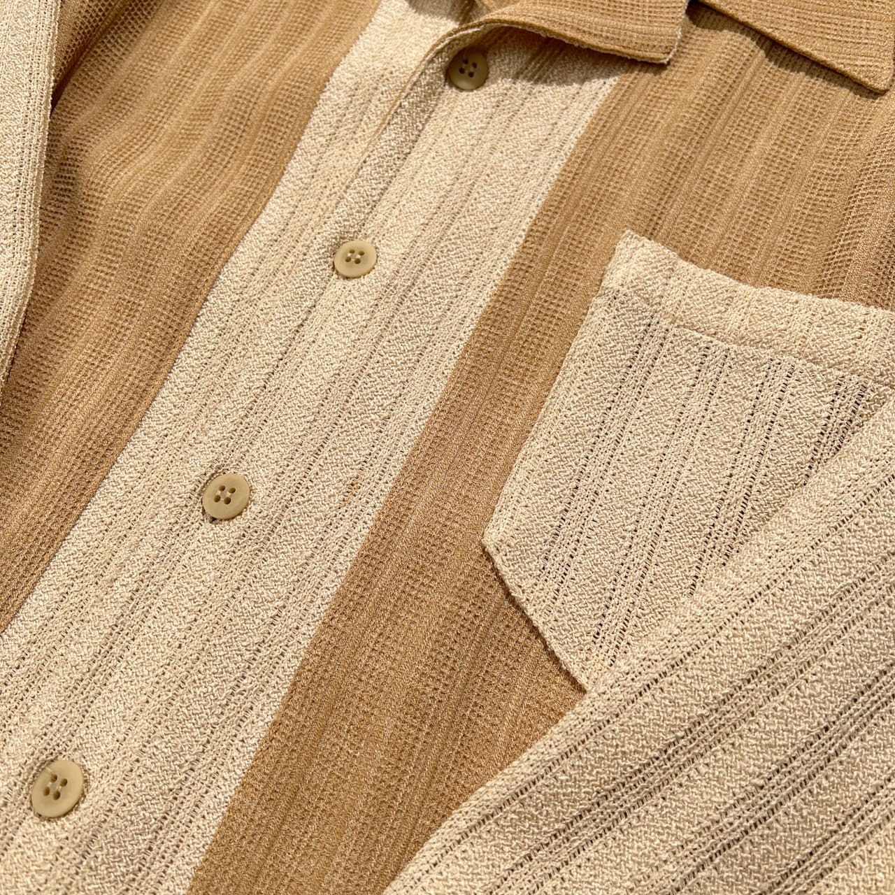 上下セット l'garage UOMO ルガラージュ セットアップ サイズ (上)M (下)M 76~84 /ベージュ系/メンズ/日本製