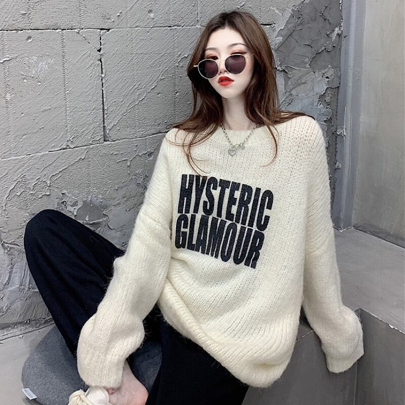 オータムウィンターセーター プルオーバー スタイルレディースルーズブラウス 秋物 冬物 ハンチェンe76949999496