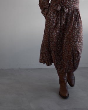 agnès b.　FLORAL PRINT LONG DRESS