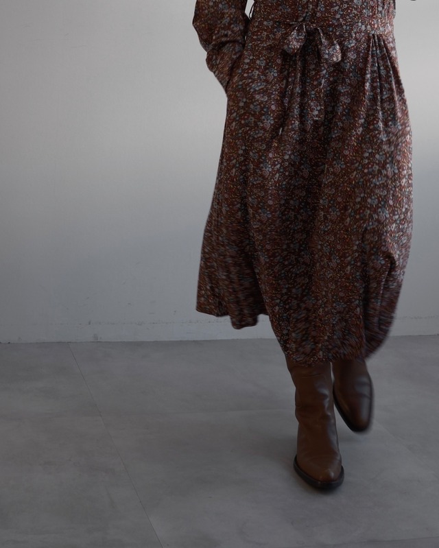 agnès b.　FLORAL PRINT LONG DRESS