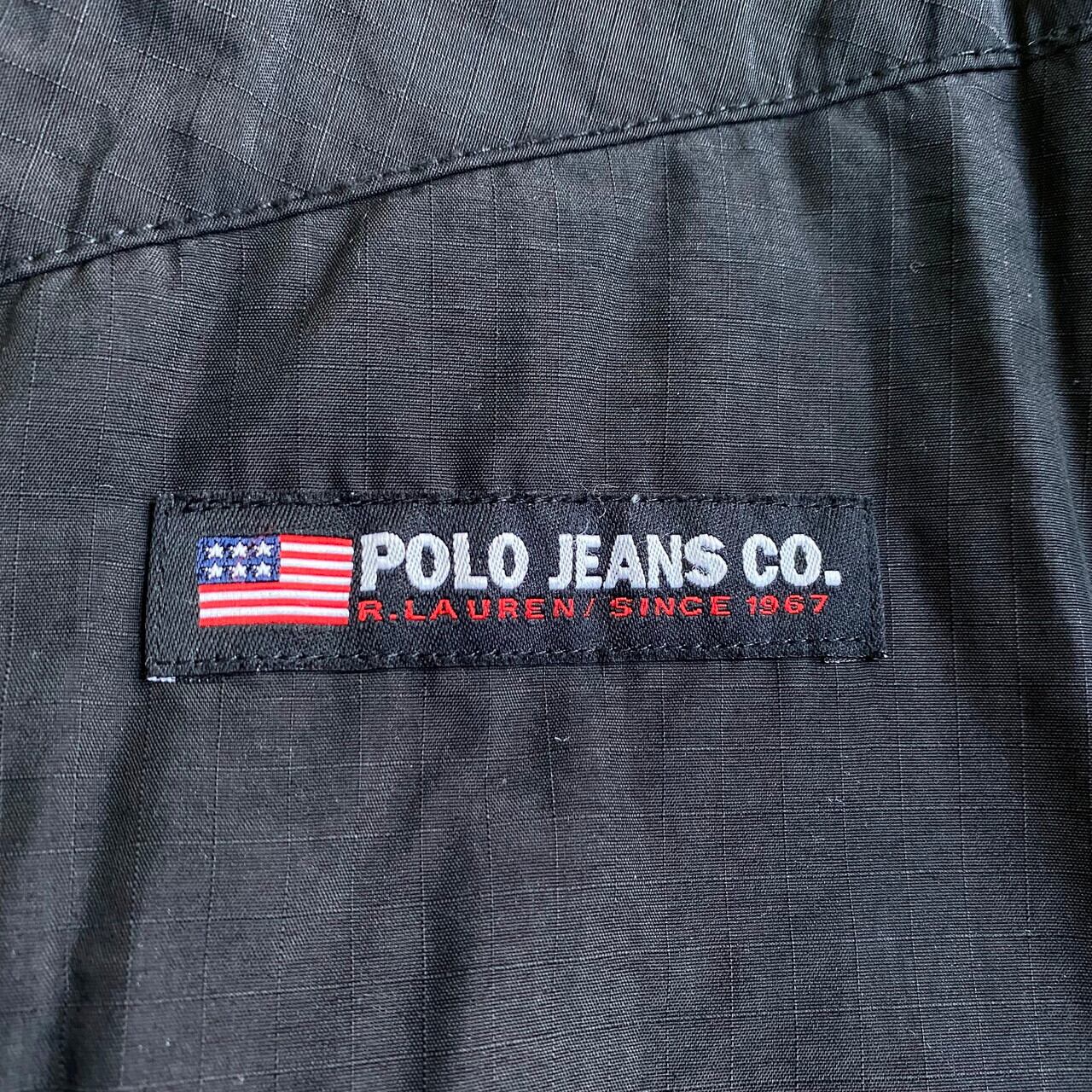 90年代 Polo Jeans Ralph Lauren ポロジーンズ ラルフローレン フリースライナー ナイロンジャケット メンズXL相当 古着  ブラック 黒 90s ヴィンテージ ビンテージ【ナイロンジャケット】 | cave 古着屋【公式】古着通販サイト