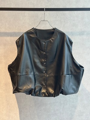 eco leather balloon vest