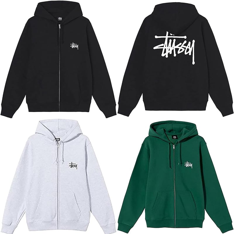 STUSSY ベーシックロゴ ジップパーカー | street＊style