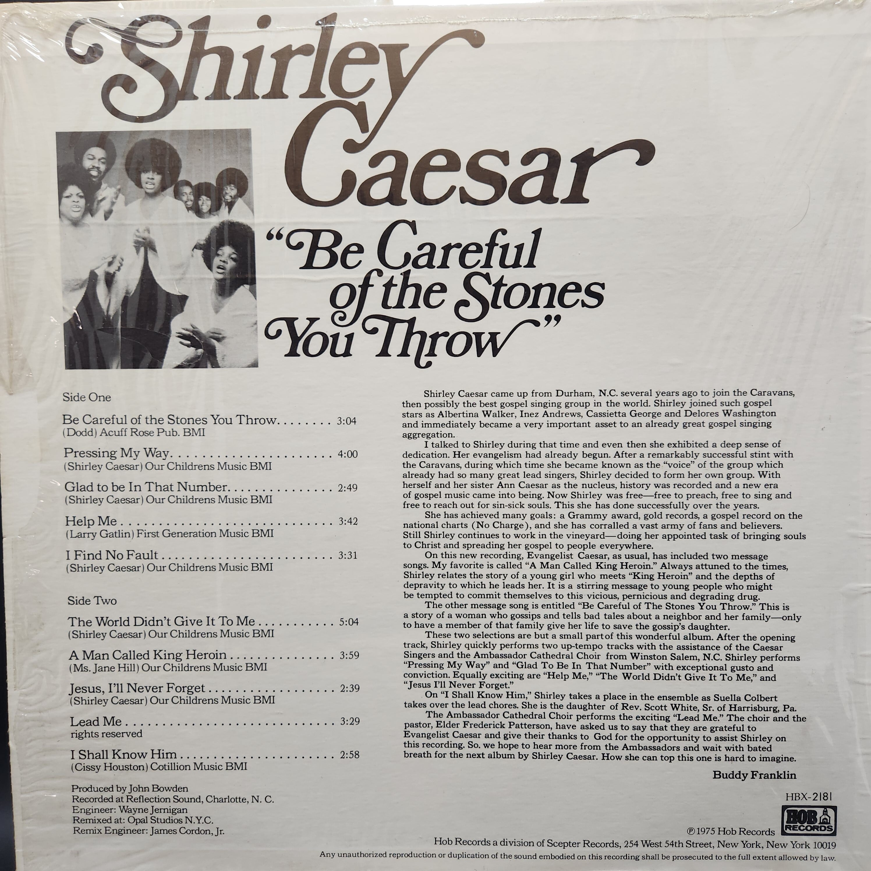 Shirley Caesar / Be Careful Of The Stones You Throw [HBX 2181] - 画像2