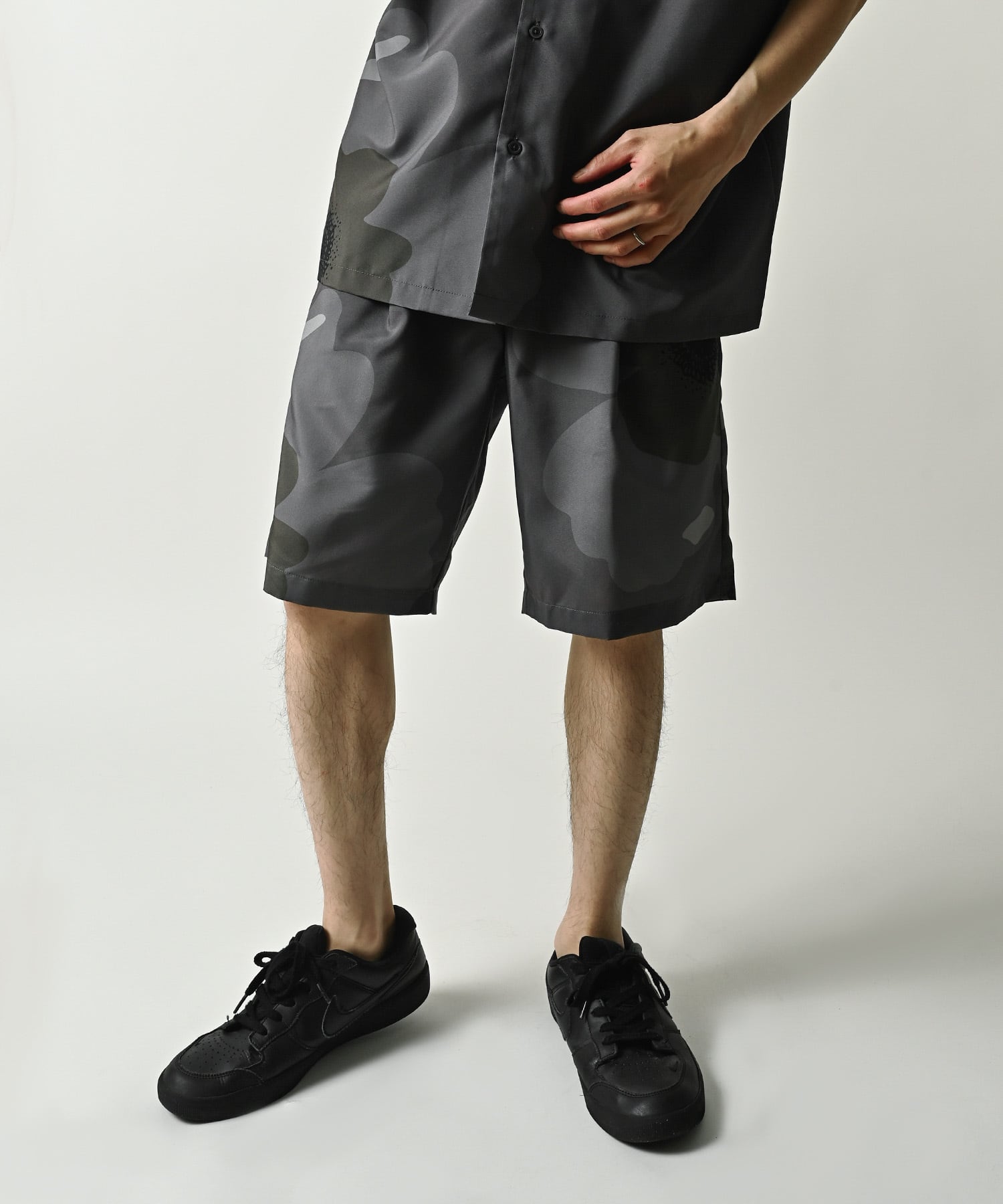 many men many mind Wide denim shorts (NAV) M2518001 | DEPROID