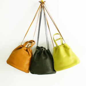 JOE & HIM　JO-AC9301　LEATHER DRAWSTRING 　レザードローストリングバッグ