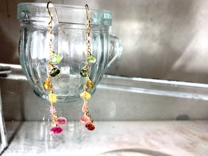 Pink tourmaline earrings