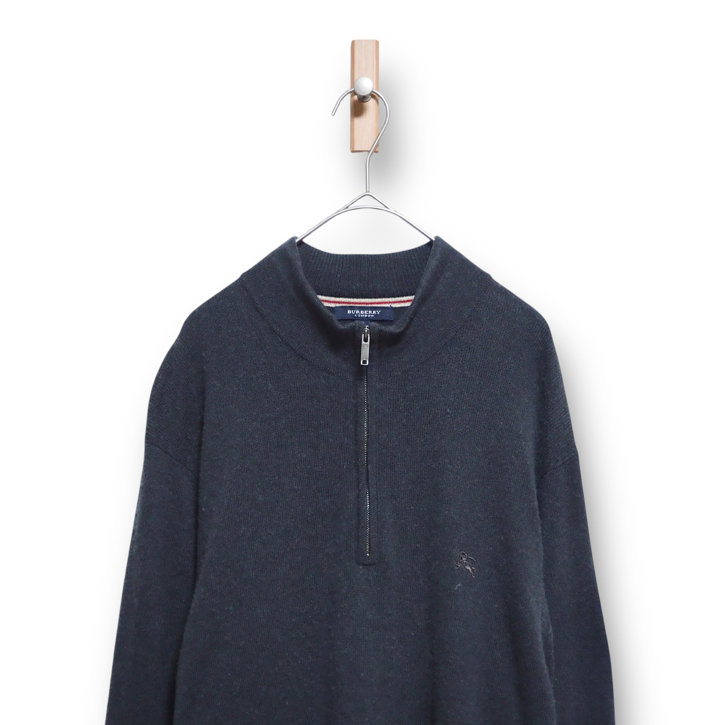 【BURBERRY】ハーフジップニット