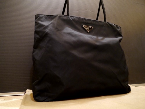 美品◆PRADA プラダ A4対応 ビジネス可 ナイロン ハンド バッグ 黒◆