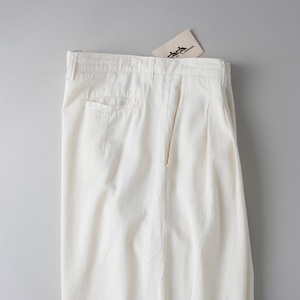 【未使用】90s special vintage cotton slacks pants W36 off-white made in USA dead stock/90年代 ヴィンテージ コットン スラックス パンツ W36 生成色 オフホワイト アメリカ製 タグ付き