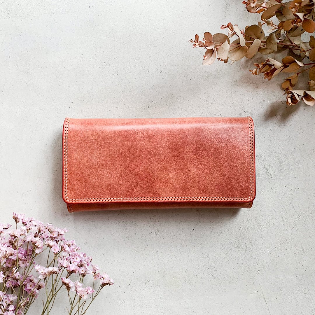 レッドグレイッシュの長財布 | LEATHER CRAFT C/Rem レッドグレイッシュの長財布 | LEATHER CRAFT C/Rem