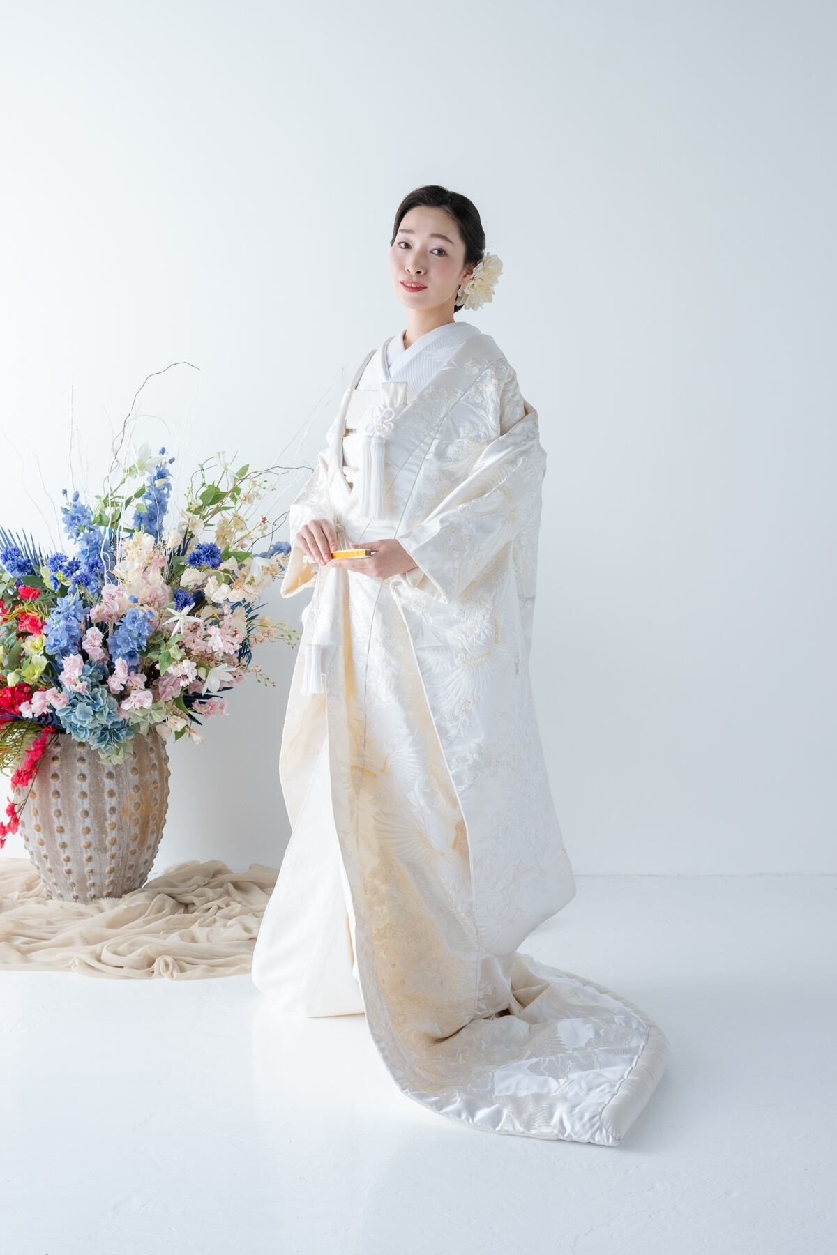 白無垢レンタル フルセット 金彩飛翔鶴桜花紋 009 | Pay ID