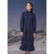 【3color】ゴールドフォックスボタンロングワンピース C0099
