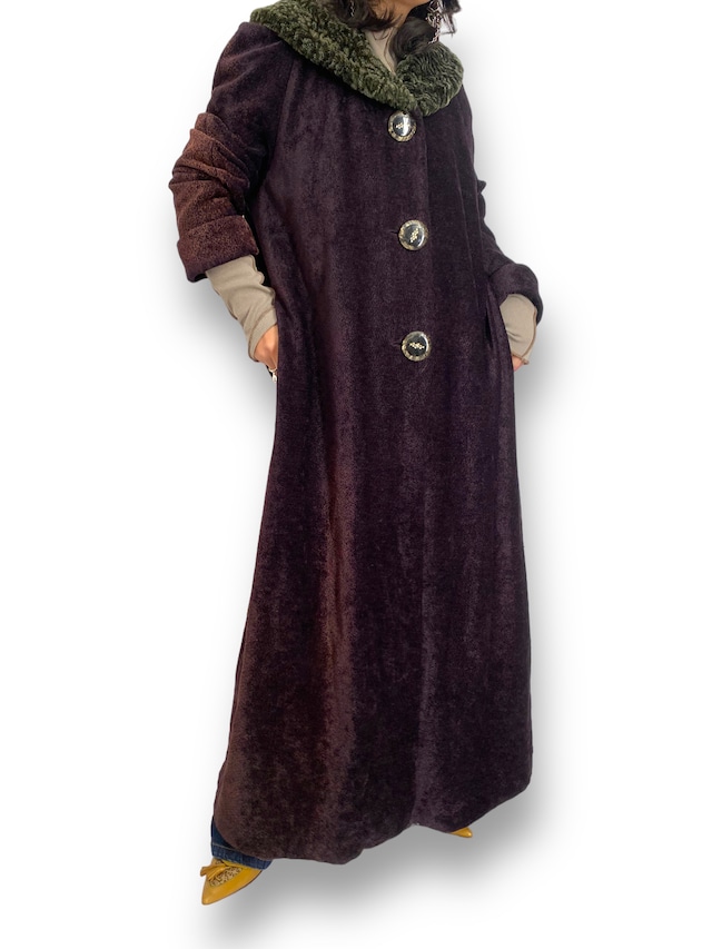 Design collar long coat