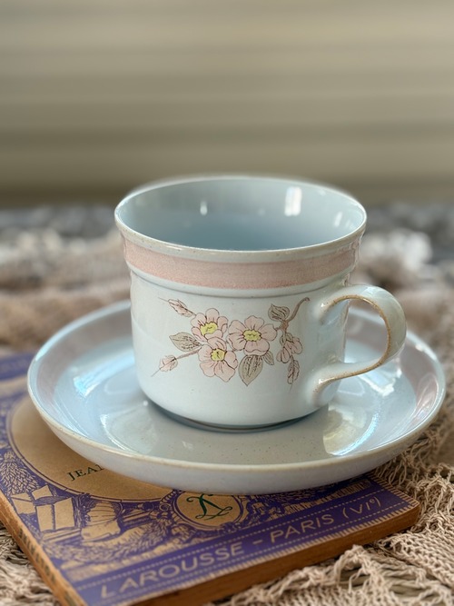 英国 Vintage ヴィンテージ DENBY デンビー Normandy ノルマンディー 1980年代 カップ＆ソーサー テーブルウェア