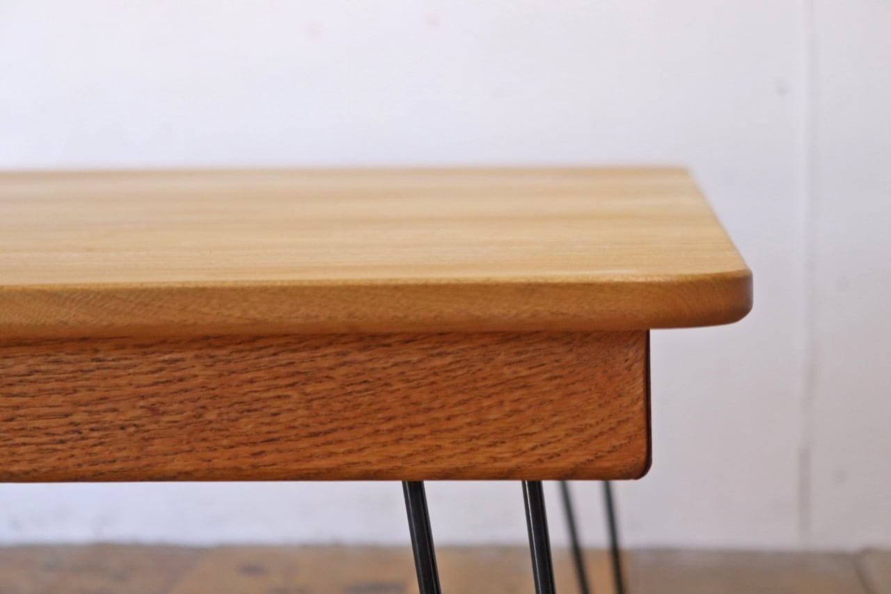 オーク無垢材 ローテーブル 正方形 座卓 ちゃぶ台 机 折りたたみ