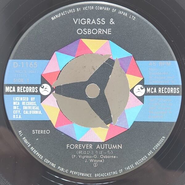 Vigrass & Osborne / Forever Autumn / Men Of Learning [D-1165] - 画像3