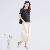 TRUBE ウォッシュドコットンクロプトパンツ (M~L) アイボリー