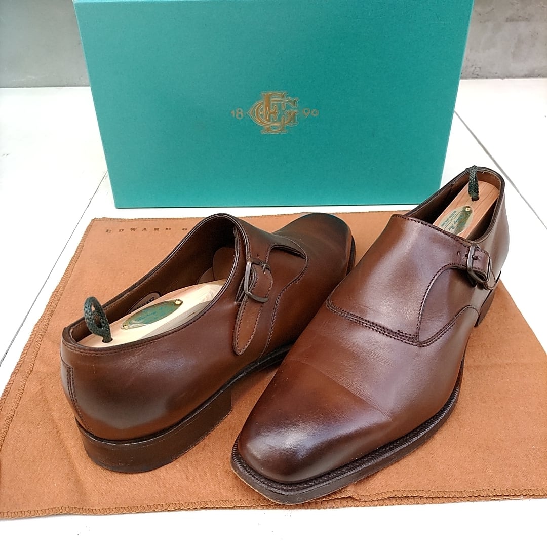 エドワード・グリーン EDWARD GREEN シューズ OUNDLE オウンドル カーフレザー ビジネスシューズ シングルモンク メンズ 革靴 6.5E(25.5cm相当) ブラック
