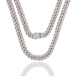 LaLibeModa 高級プッシュバックル　マイアミキューバンチェーン　喜平ネックレス　幅13ミリ 18k gp メンズネックレス　レディースネックレス　プレゼント
