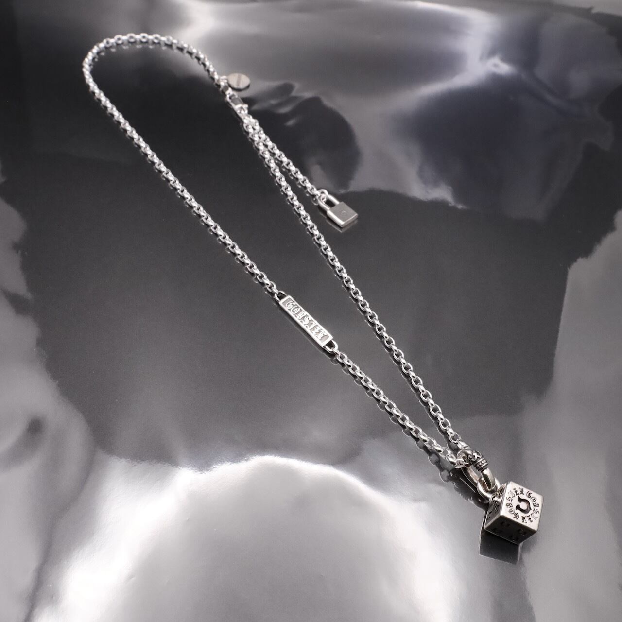 HORSESHOE DICE #1 NECKLACE with GODSIZE® I.D. TAG / ホースシュー