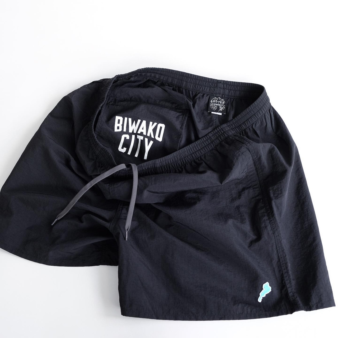 BIWAKO CITY / NYLON SHORTS / BLACK