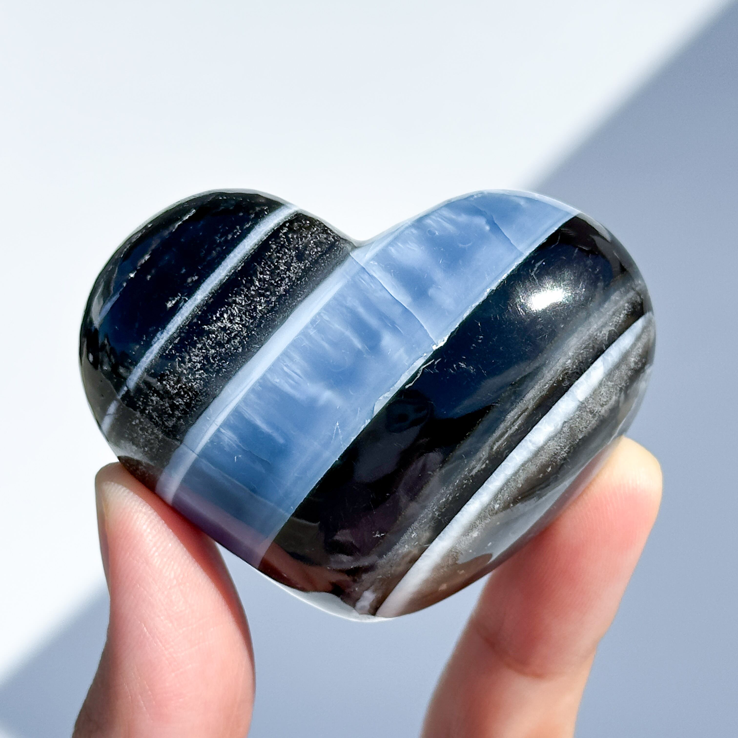 ブルーオパール ハート46◇ Blue Opal ◇ 天然石・鉱物・パワーストーン