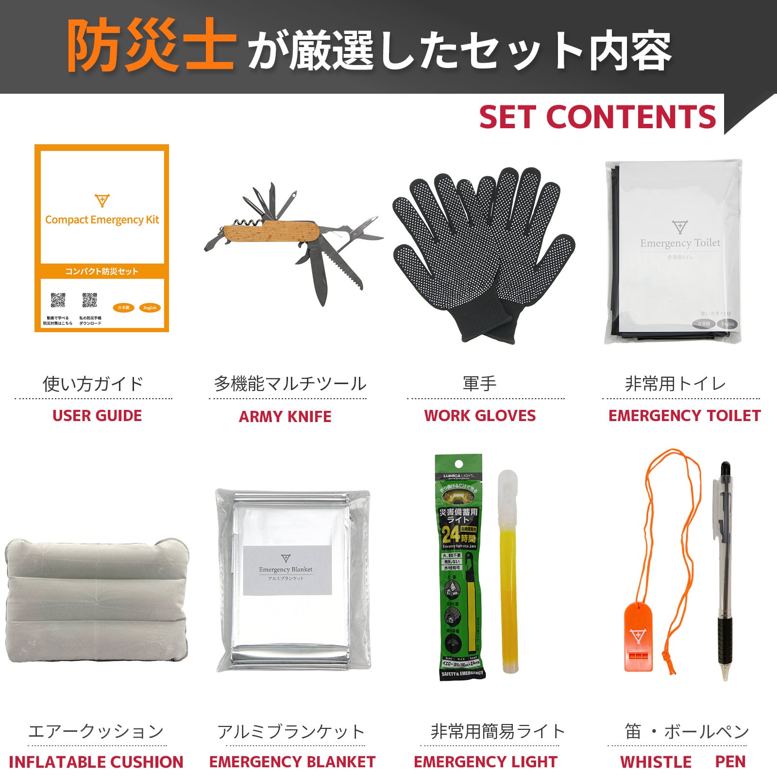 コンパクト防災セット フラバ A5サイズ ミニ防災セット 常備 一人用