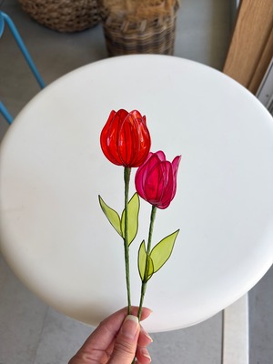 【動画販売キット付き】アメリカンフラワーチューリップの制作動画キット付き※ディップ液は別途購入