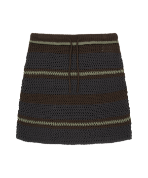 [COYSEIO] STRIPE LAYERED KNIT SKIRT BROWN 正規品 韓国ブランド 韓国通販 韓国代行 韓国ファッション コイセイオ 日本 店舗