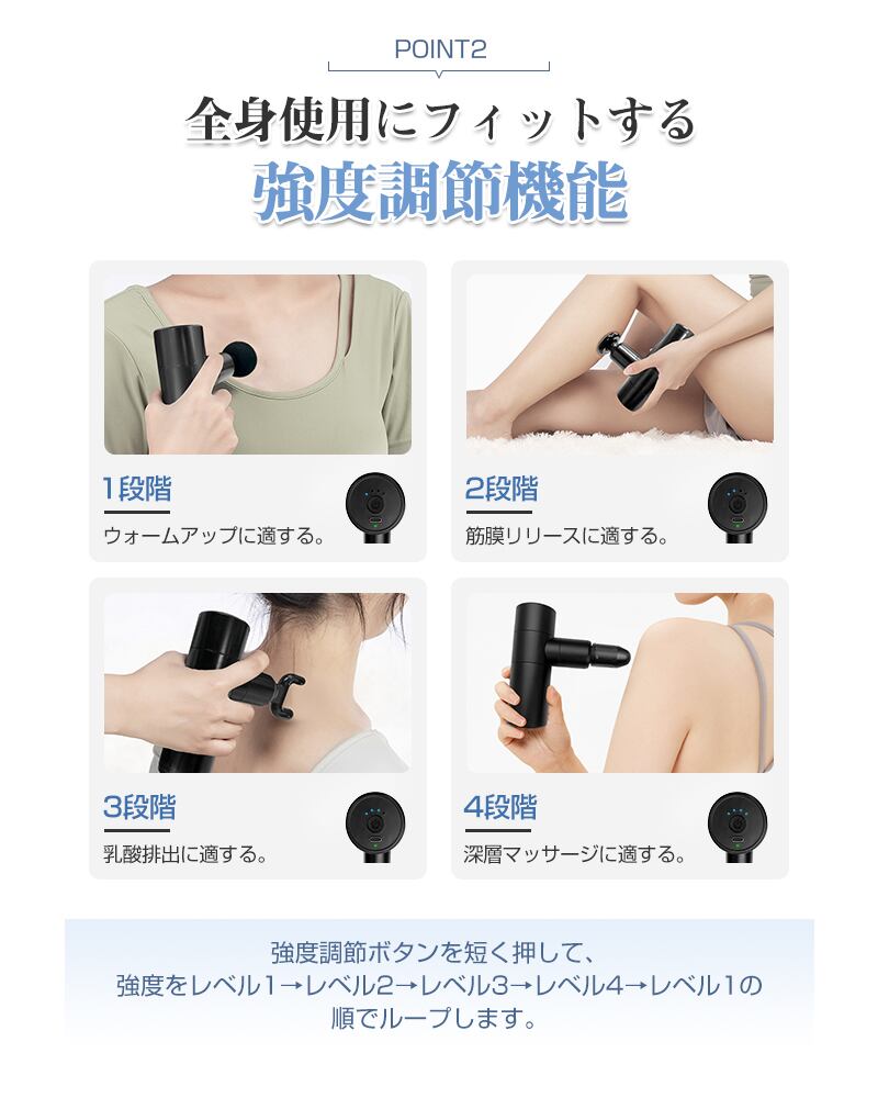 マッサージガン 筋膜リリース SLUBマッサージ器 小型 リラックス 筋肉