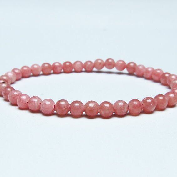 インカローズ ブレスレット 5mm ロードクロサイト ブレス 一点物 メール便可 [M便 1/10] 111-46576