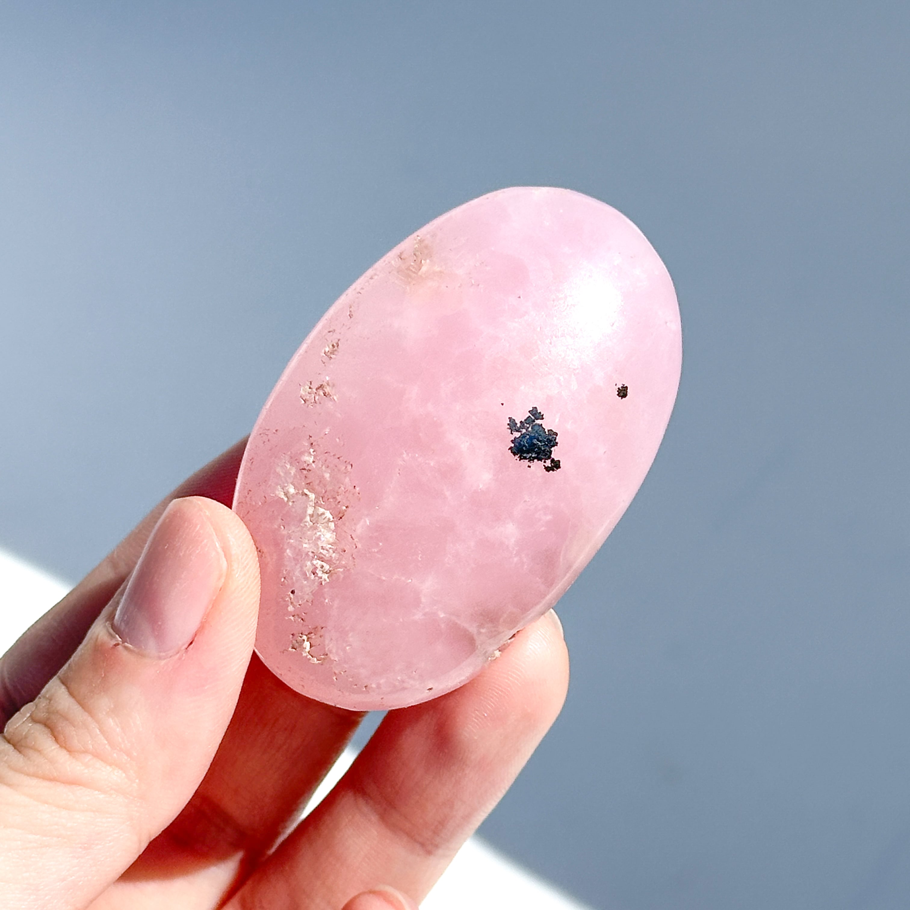 高品質】ピンクアラゴナイト パームストーン 94◇ Pink Aragonite Palm