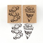 『キャンディの精霊ボン・ボン・ボン』 物に宿る精霊オブジャニマ達のスタンプ スイーツの精霊シリーズ　26×34mm