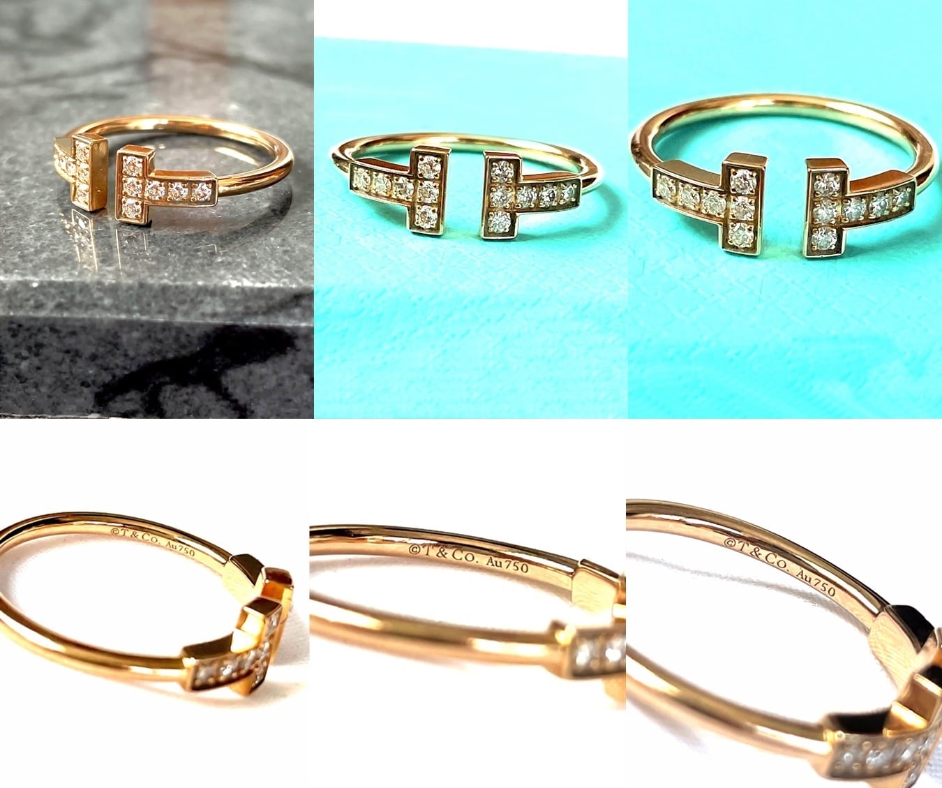 TIFFANY (ティファニー) K18 YG 750 ダイヤモンド ワイヤー リング