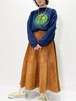 Vintage Suede Flared  Skirt