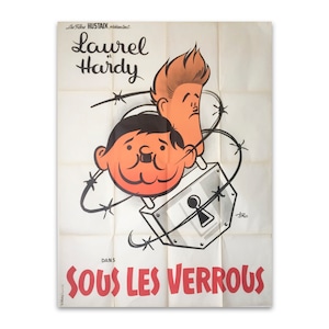 【SALE】Vintage French Movie Poster "SOUS LES VERROUS"