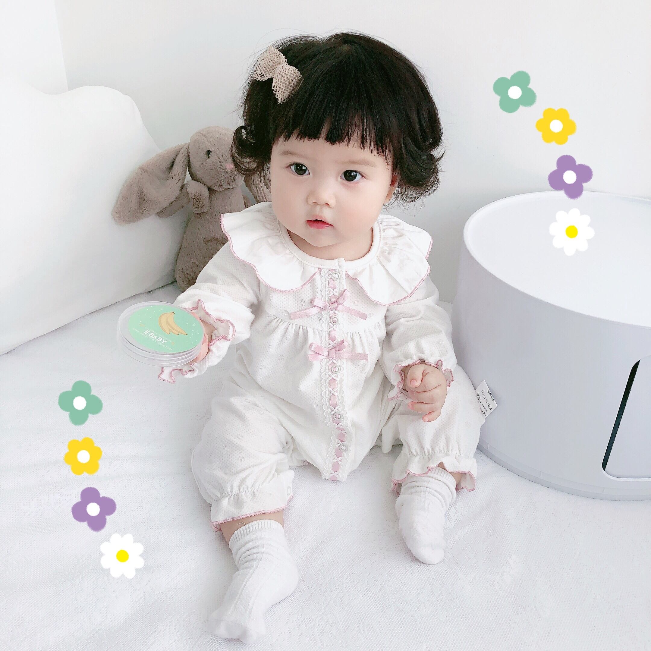 オータムワンピーススプリングロンパース オールインワン リボンスタイル ロング ピンク 春物 秋物 超面白いベビーショップ89933700418